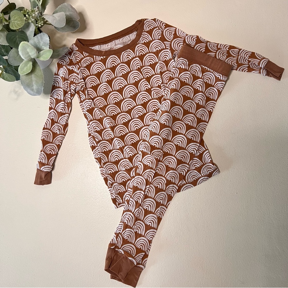 Little Sleepies Rust Rainbows Two-Piece Pajama Set